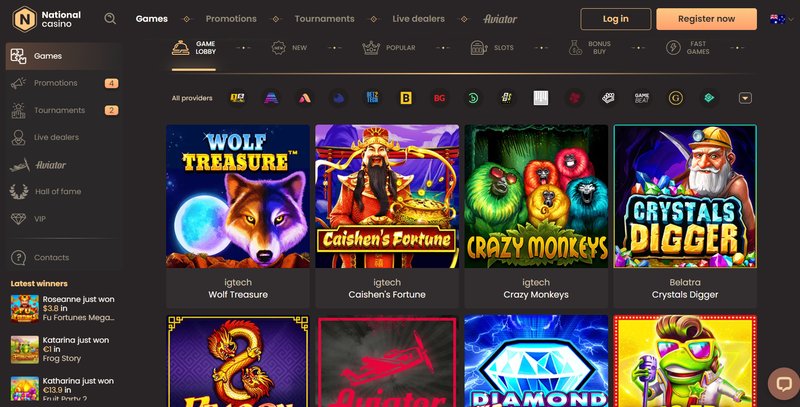National casino au, national casino login